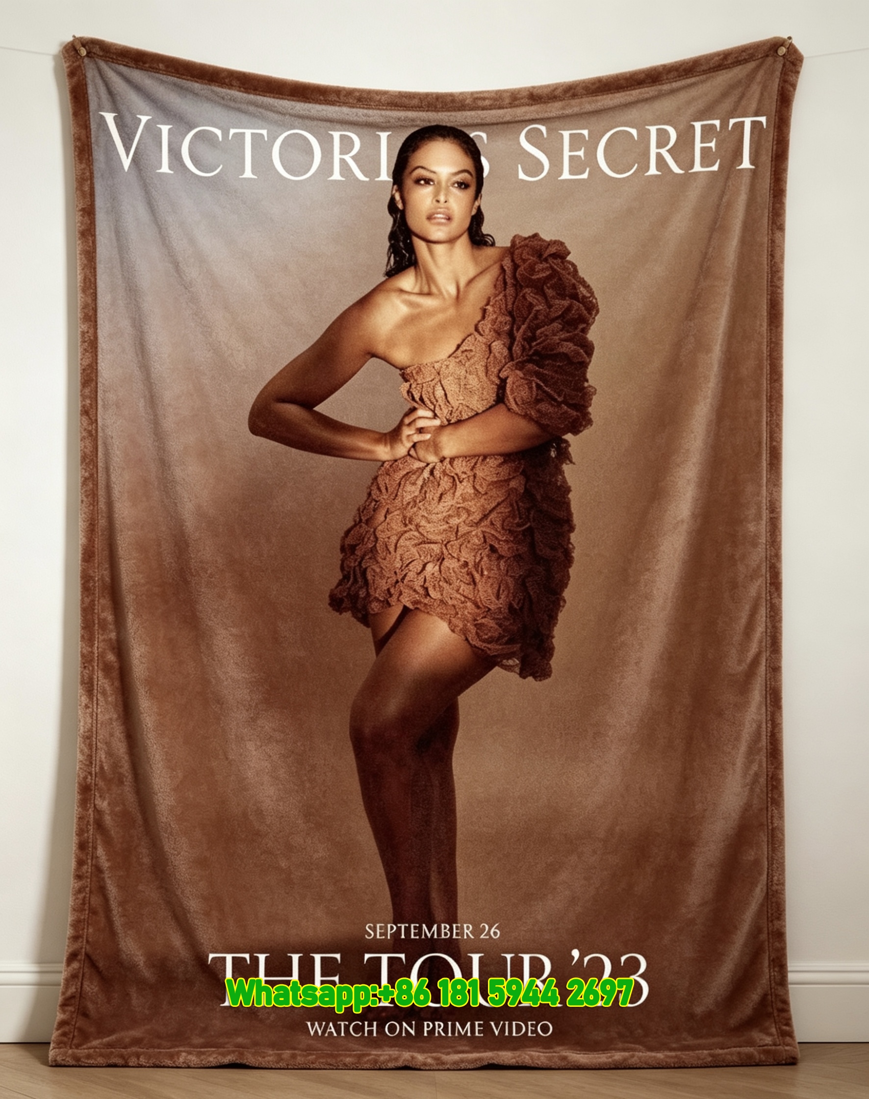 Victoria's Secret The Tour '23 Flannel Throw Blanket VS Sofa Blanket V256